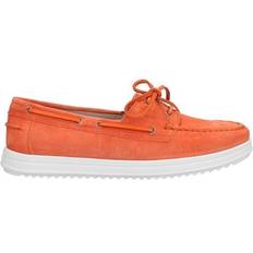 Orange - Women Loafers Geox Woman Loafers Orange Soft Leather