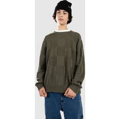 RVCA Truien RVCA Hi Grade Boro Crew Gebreide Trui - Olive Heather