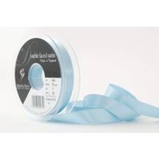 Blue Gift Wrap Ribbons Berisfords SAXE Blue 15mm x 20m double face satin cake ribbon