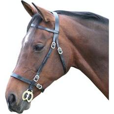 Black Bridles Blenheim (Pony, Black) Blenheim Leather Plain Horse Inhand Bridle