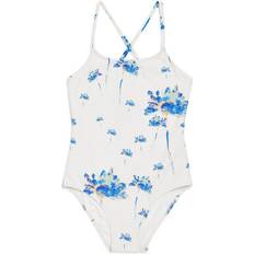 Swimsuits Children's Clothing Vilebrequin Kids Metallic Flower Print Swimsuit (2-12 Years) white yrs