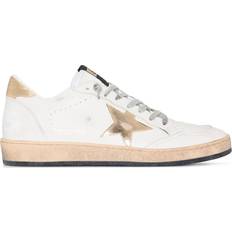 GOLDEN GOOSE Ball Star Leather Sneakers - Milk/Gold