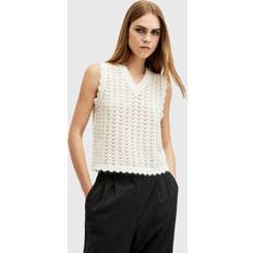 AllSaints Women Tank Tops AllSaints Openwork Vivian Sweater Vest white