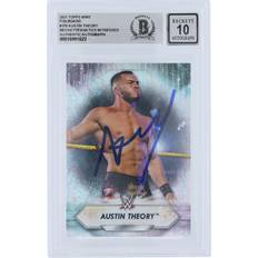 Topps Austin Theory WWE Autographed 2021 Foilboard #170 Beckett Fanatics Witnessed Authenticated Card