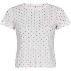 Neo Noir Lonnie Pointelle Heart Top WHITE