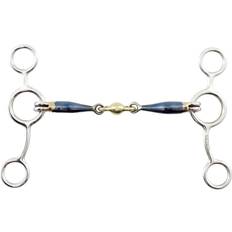 Équitation Mors pessoa double brisure en fer bleu pour cheval Premier Equine Argenté