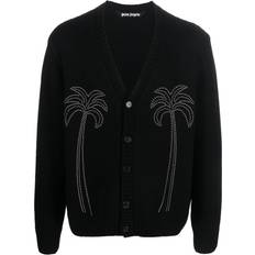 Poliammide Cardigan Palm Angels Black Milano Stud Cardigan BLACK SILVER