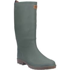 Leather Wellingtons Cotswold 'Pendock Tall' Plain Rubber Wellingtons Green