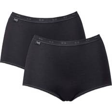 Sloggi Basic+ Maxi Brief 2 Pack - Black
