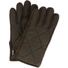 Barbour Gloves & Mittens Barbour Men's Winterdale Quilted Waxed Cotton Gloves Olive/Brown