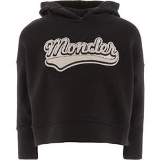 Moncler Hoodies Moncler Embroidered Logo Hoodie - Black
