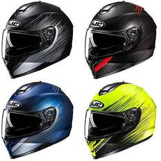 HJC C70N Graphic Motorcycle Helmet (62-63cm) Sway Black, Black