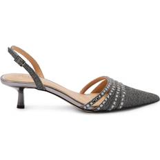 Badgley Mischka 50mm Katalina pumps women Calf Leather/Calf Leather/Satin Silver