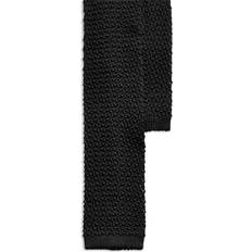 Black Ties Polo Ralph Lauren Knit Silk Tie Black (One Size)