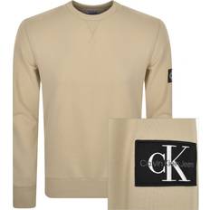 Clothing Calvin Klein Jeans Logo Crew Neck Sweatshirt Khaki