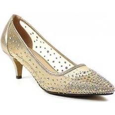 Lunar Alisha Gold Gemstone Kitten Heel Shoes