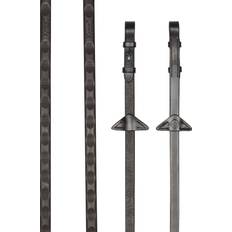 Equestrian LeMieux Magna Grip Rubber Reins - Brown/Silver