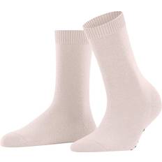 Kashmir Strumpor Falke dam Cosy Wool strumpor ventilerande klimatreglerande lukthämmande ull förstärkt platt söm för tryckfri fotspets enfärgad business vardag par, Rosa (ljusrosa 8458) ny miljövänlig, 35-38