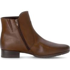 Gabor Ankelstøvler Gabor Bolan Wide Fit Leather Ankle Boots, Sattel