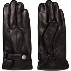 Calvin Klein Schwarz Handschuhe & Fäustlinge Calvin Klein Lederhandschuhe aus Leder - Schwarz