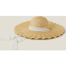 Natural - Women Hats Accessorize Scallop Edge Boater Hat Natural One