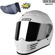 Simpson speed gloss white motorbike motorcycle helmet