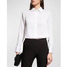 Leather - Women Blouses Vince Slim Fitted Blouse Optic White (Medium)