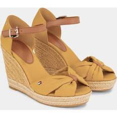 Tommy Hilfiger Woman Heeled Sandals Tommy Hilfiger Basic Open Toe Womens High Wedge Espadrilles Brown