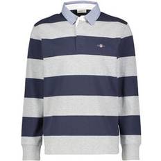 Gant Överdelar på rea Gant REG Chambray Stripe Heavy Rugger, Grå melange