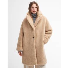 Barbour Dam Kappor & Rockar Barbour Ambani Teddy Coat, Beige/Winter White