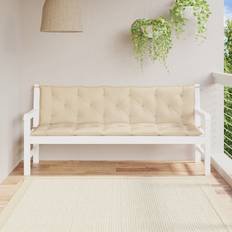 Beige Garden Benches vidaXL Cushions 2 pcs 180 x 50 x 7 cm Garden Bench