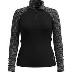 Black - Women Base Layer Tops Smartwool Classic Thermal Merino 1/4 Zip Womens Multi Black Christy Sports