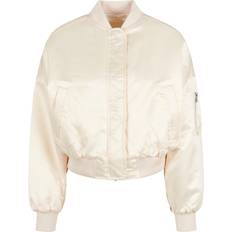 Satin Ytterkläder Urban Classics Satin Bomberjacka Kort - Vit