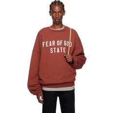 Fear of God Fear of God ESSENTIALS Burgundy Crewneck Sweatshirt CRIMSON