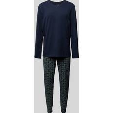 Schiesser Casual Essentials Long Sleeve Pyjamas - Darkblue