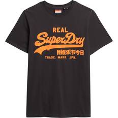 Superdry Neon Vintage Logo Graphic T-Shirt Bison Black