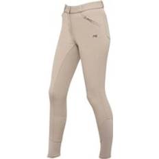 Beige Rijdersuitrusting Dameswedstrijdbroek met grip Premier Equine Delta Beige