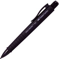 Poly Matic Mechanical Pencil Automatic 0.5mm Long Eraser Black