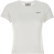 Coperni-Logo Print T Shirt Bianco-Donna White