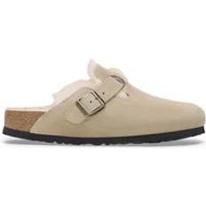 Birkenstock Boston Shearling Sneakers - Leather/Fur Taupe