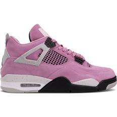 Polyurethane - Women Sneakers NIKE Air Jordan 4 Retro W - Orchid/Neutral Grey/Black/White