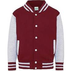 Varsity Jacket - Burgundy/Heather Grey