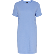 Kierrätetty Kangas Mekot Pieces PcChilli Summer Sweat Dress - Dusty Blue