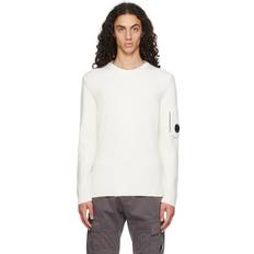 C.P. Company Top C.P. Company Gauze Rib Crew Neck Knit - White