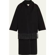 Toteme Embroidered Scarf Wool Blend Long Coat