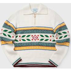 Men - Multicoloured Jumpers Casablanca LAURIEL OLYMPIQUE JUMPER men Half-Zips white in size:XL