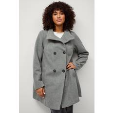 Zizzi Kappor & Rockar Zizzi Trenchcoat caChristi L/S Coat Grå