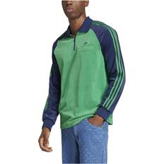 Recyceltes Material Poloshirts T-shirt adidas Velour Polo Green/ Night Indigo