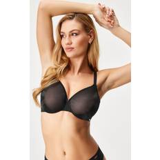 Leopard Bras Gossard Womens Glossies Sheer Moulded Bra - Black