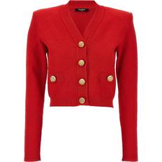 Or Cardigans Balmain Balmain-Chiocciola Maglioni - Rosso